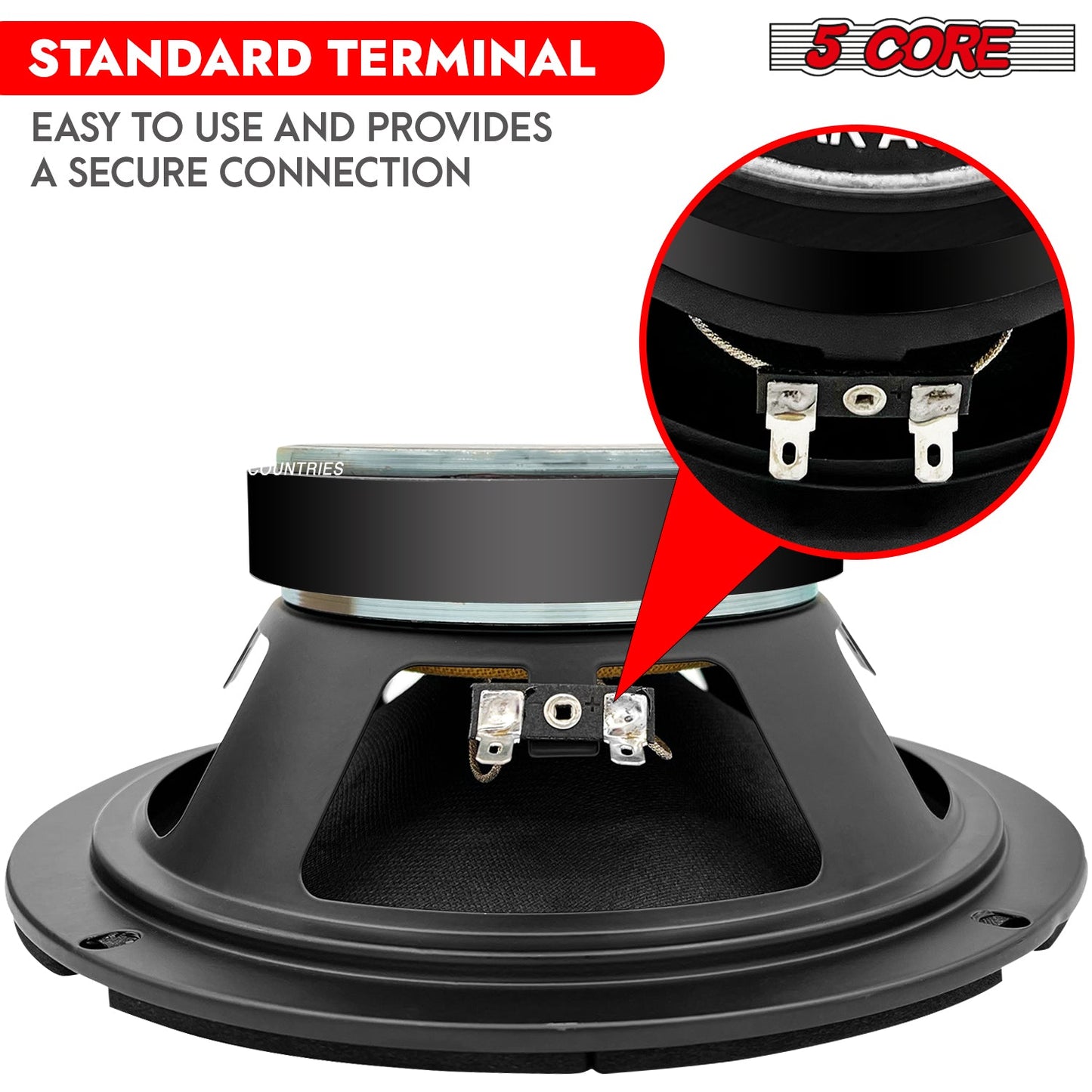 5Core 8 Inch Midrange Door Speaker 500W Subwoofer w Aluminum Bullet 8Ω